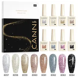 CANNI HEMA FREE  szett 8x9ml - No.08 - Diamond Glitter Collection