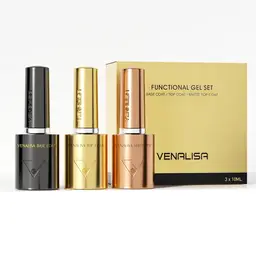 VENALISA - Base Coat + Diamond Top Coat + Matt Top Coat - 3x10 ml