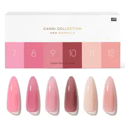 CANNI HEMA FREE Rubber Base Gel szett - 6x9 ml - R2