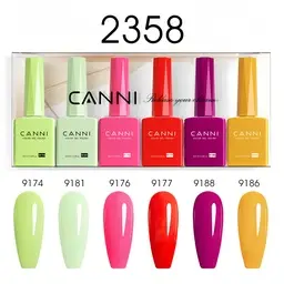 CANNI HEMA FREE UV/LED gél lakk szett 6x9ml - 2358