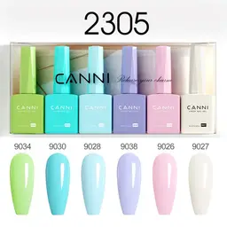 CANNI HEMA FREE UV/LED gél lakk szett 6x9ml - 2305 - Colorful Kaleidoscope