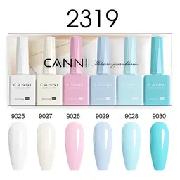 CANNI HEMA FREE UV/LED gél lakk szett 6x9ml - 2319 - Cotton Candy