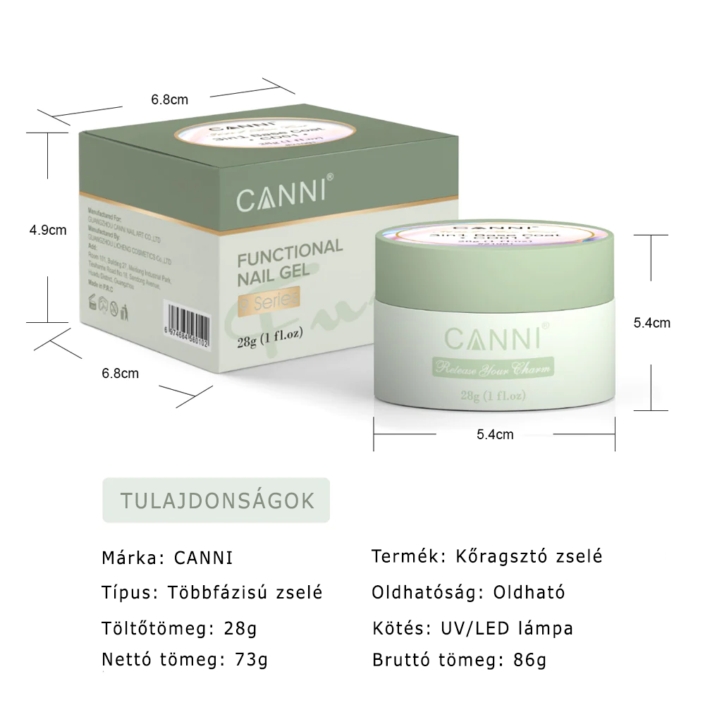 CANNI Fixálásmentes Glue Gel - kőragasztó - 28g