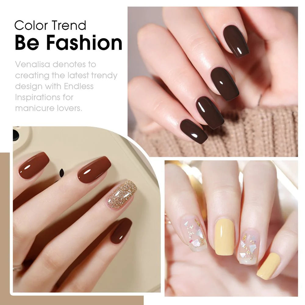 Venalisa 6 db-os UV/LED Gél lakk szett - 2228 - Mocha Maven - Hema Free