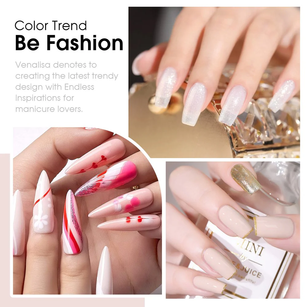 Venalisa 6 db-os UV/LED Gél lakk szett - 2219 - Glitter - Hema Free