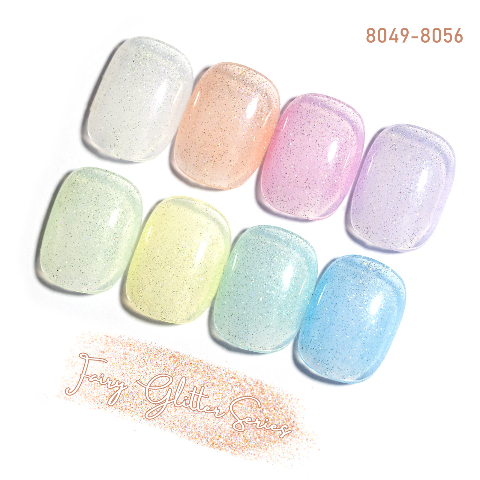 CANNI HEMA FREE  szett 8x9ml - No.07 - Fairy Glitter Collection