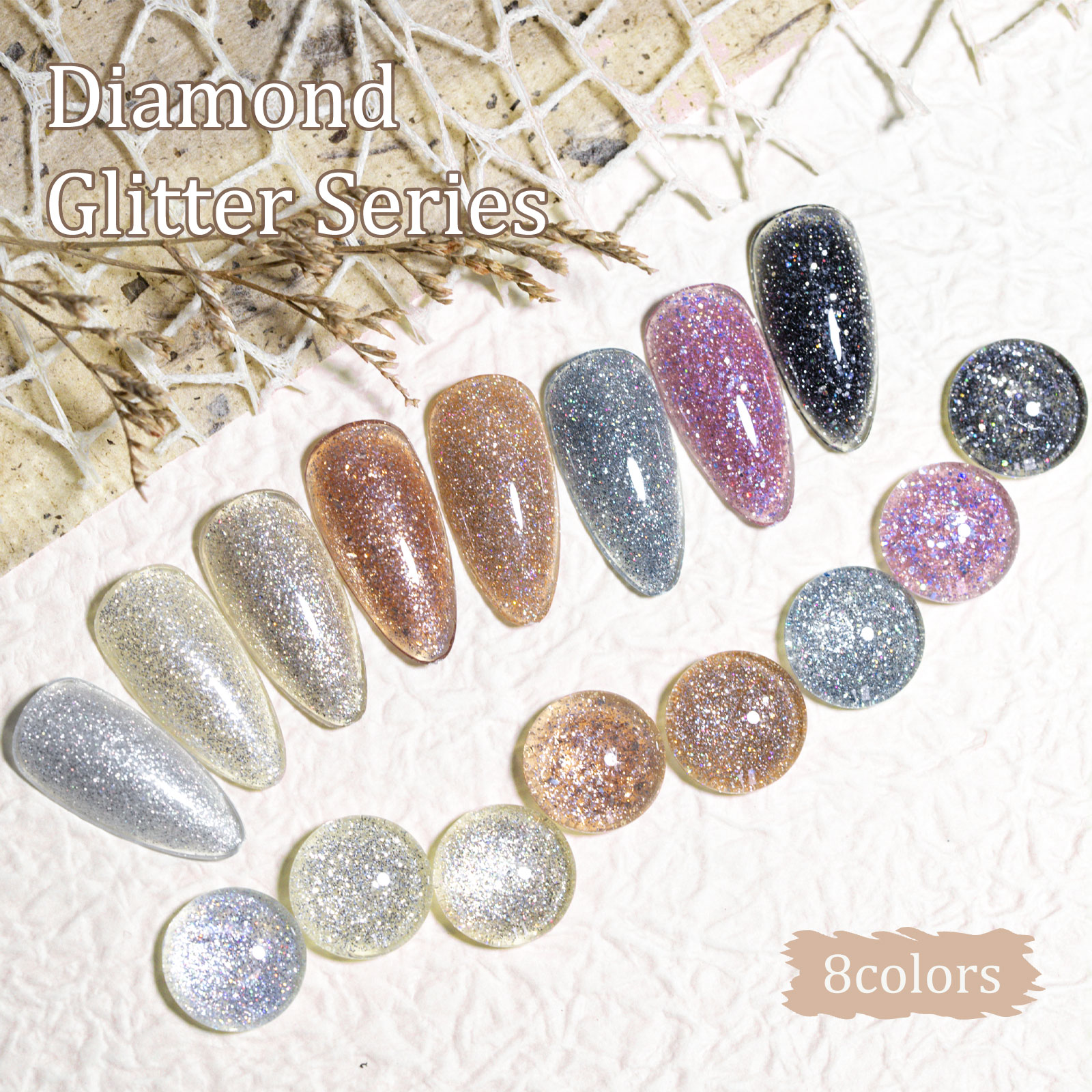 CANNI HEMA FREE  szett 8x9ml - No.08 - Diamond Glitter Collection