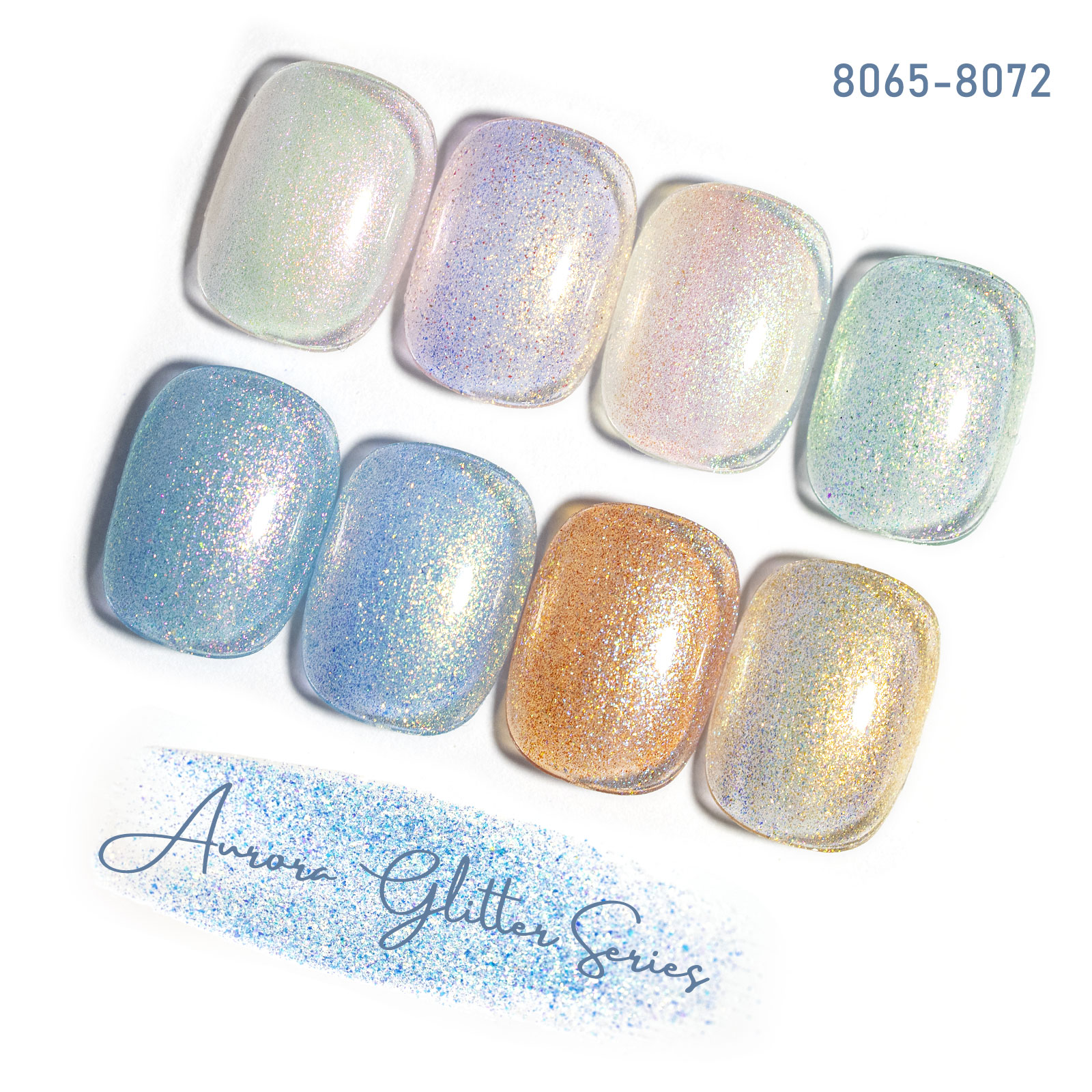 CANNI HEMA FREE  szett 8x9ml - No.09 - Aurora Glitter Collection