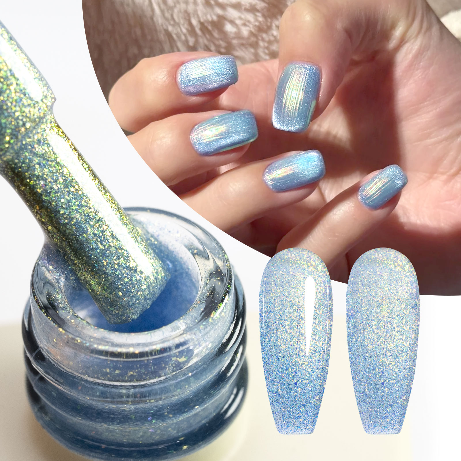 CANNI HEMA FREE  szett 8x9ml - No.09 - Aurora Glitter Collection