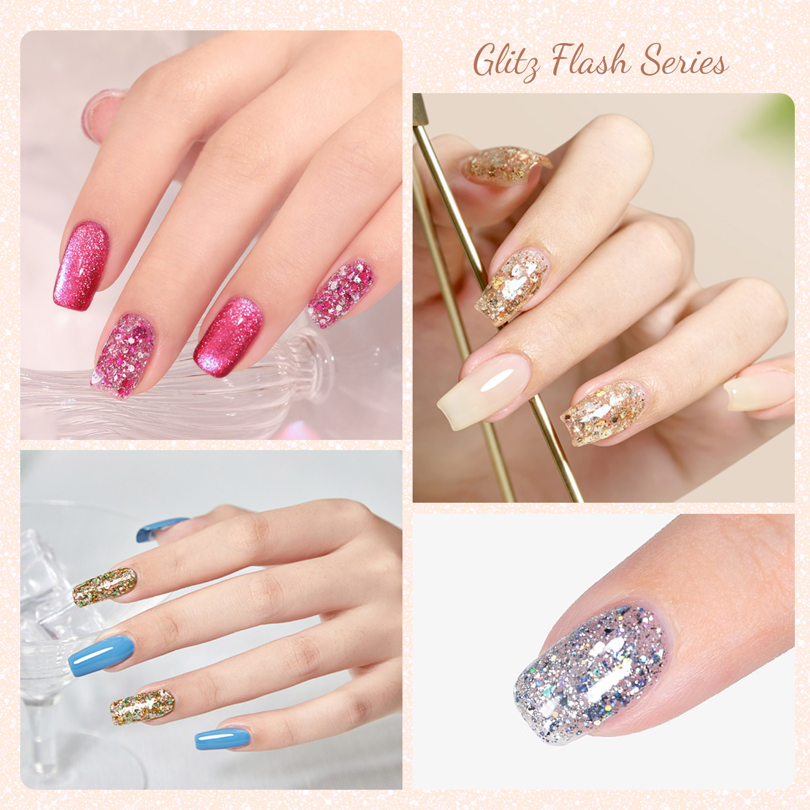 CANNI HEMA FREE  szett 8x9ml - No.11 - Glitz Flash Collection