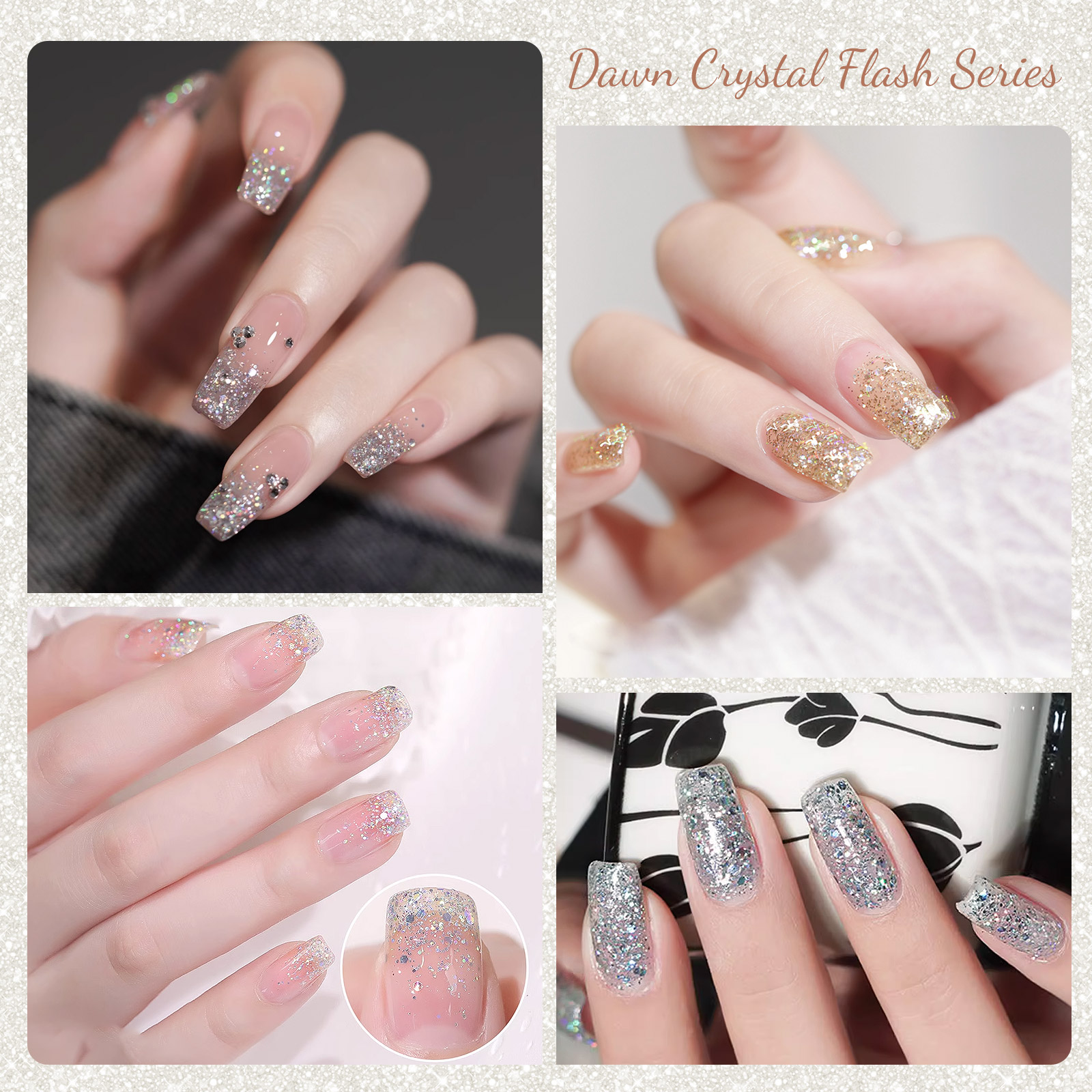 CANNI HEMA FREE  szett 8x9ml - No.12 - Dawn Crystal Flash Collection
