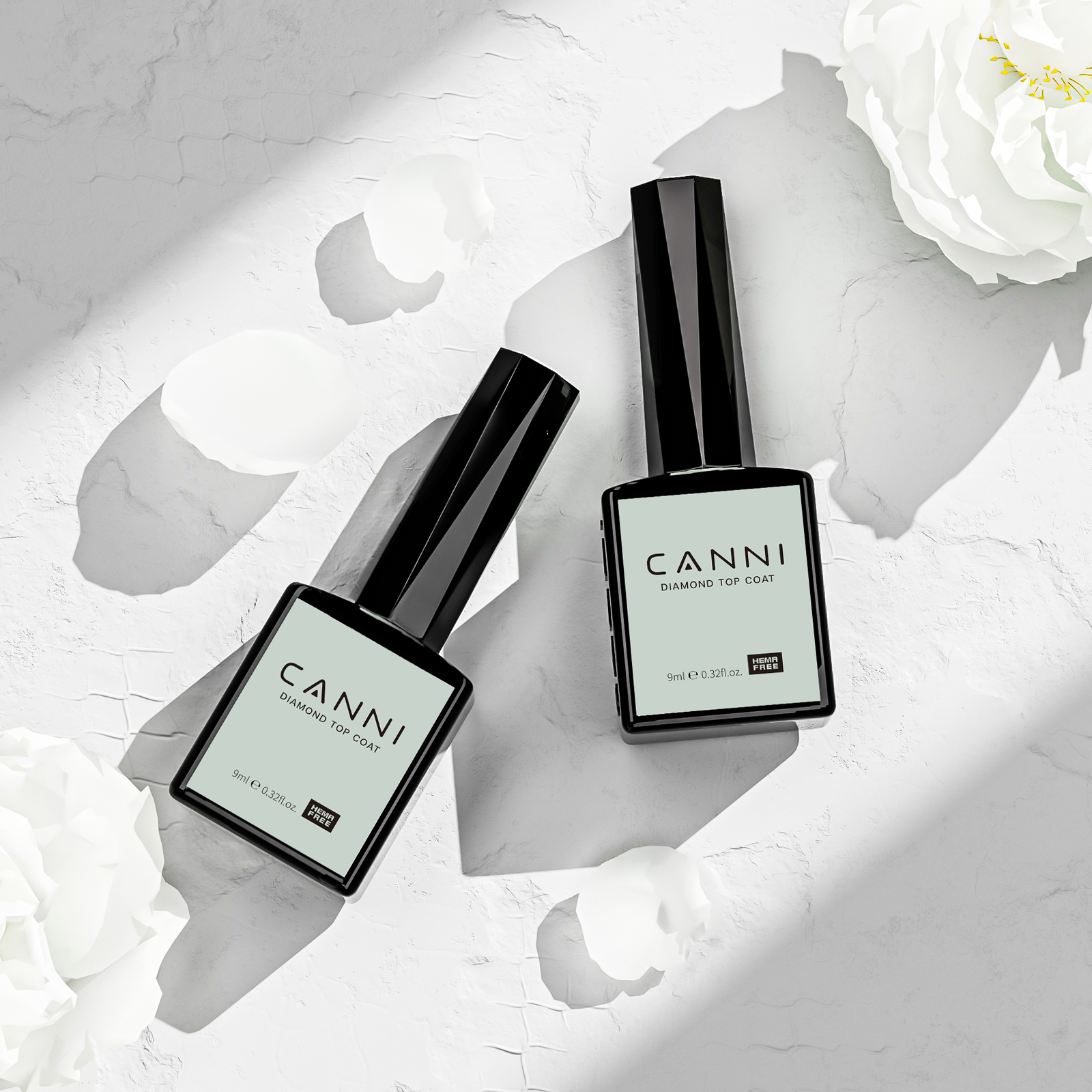 CANNI HEMA-FREE Diamond Top Coat szett 2x9 ml