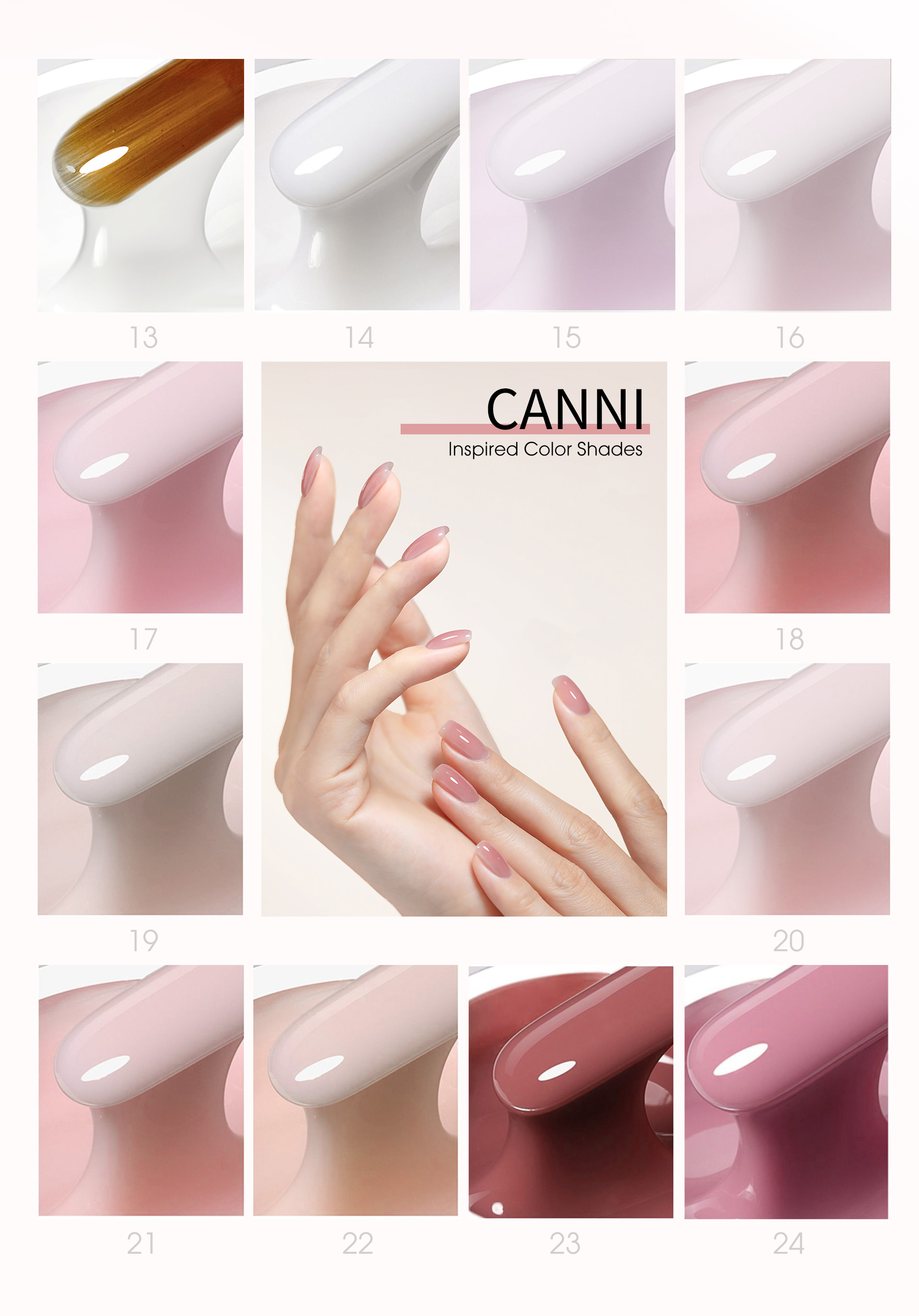 CANNI HEMA FREE Quick Builder Gel - 9 ml - X18 Natural