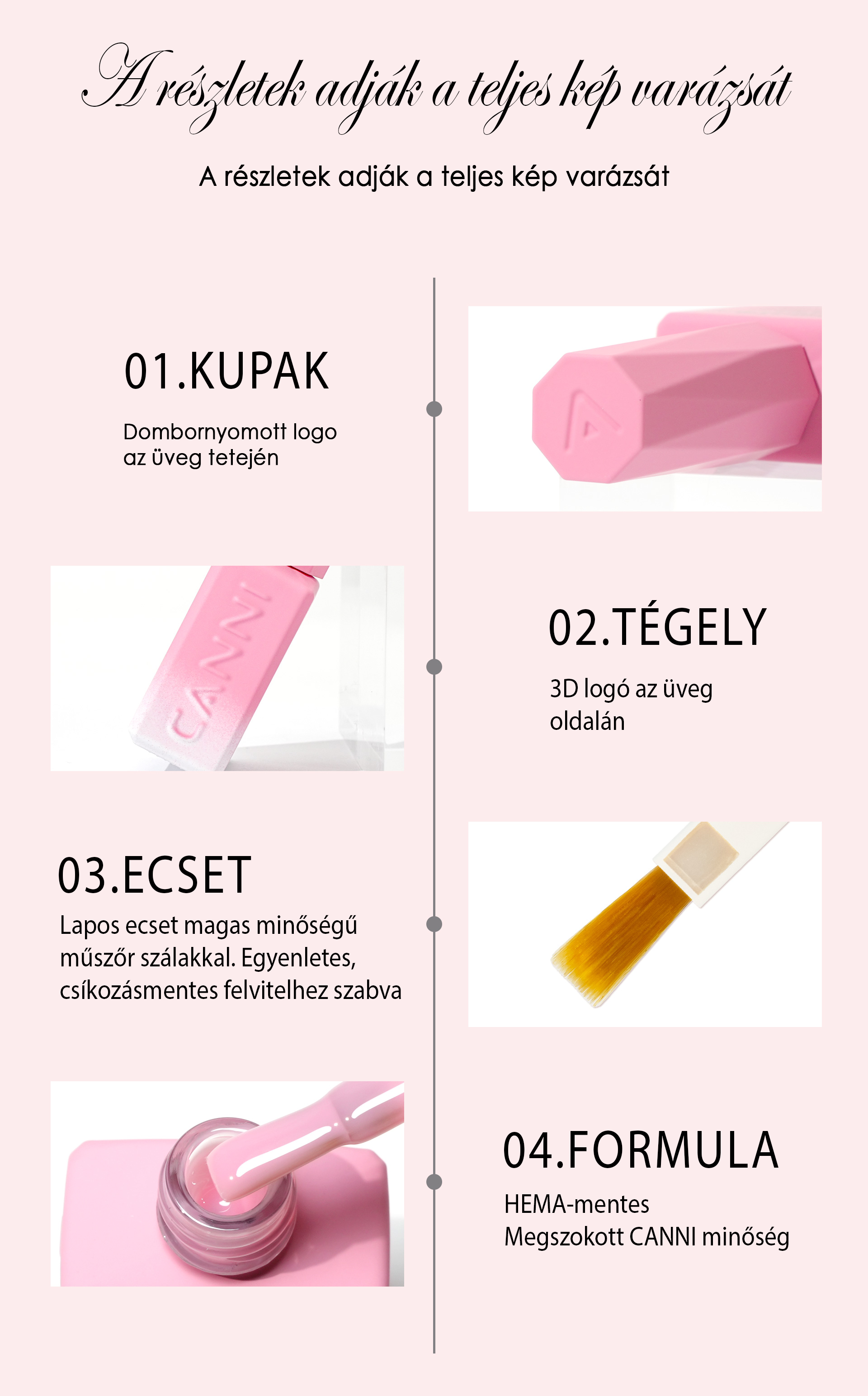 CANNI HEMA FREE Quick Builder Gel - 9 ml - X18 Natural