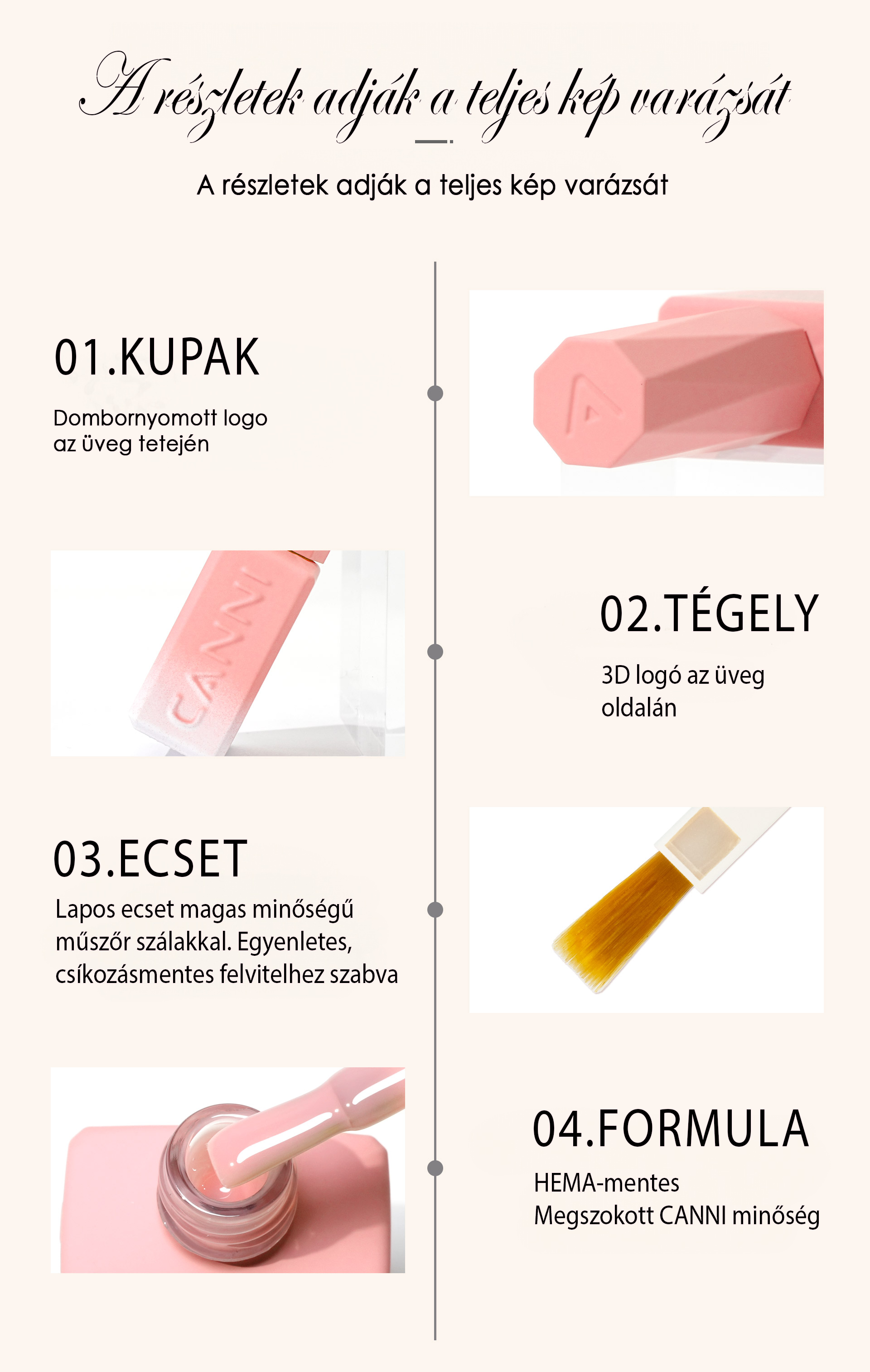 CANNI HEMA FREE Rubber Base Gel - 9 ml - X04 Natural