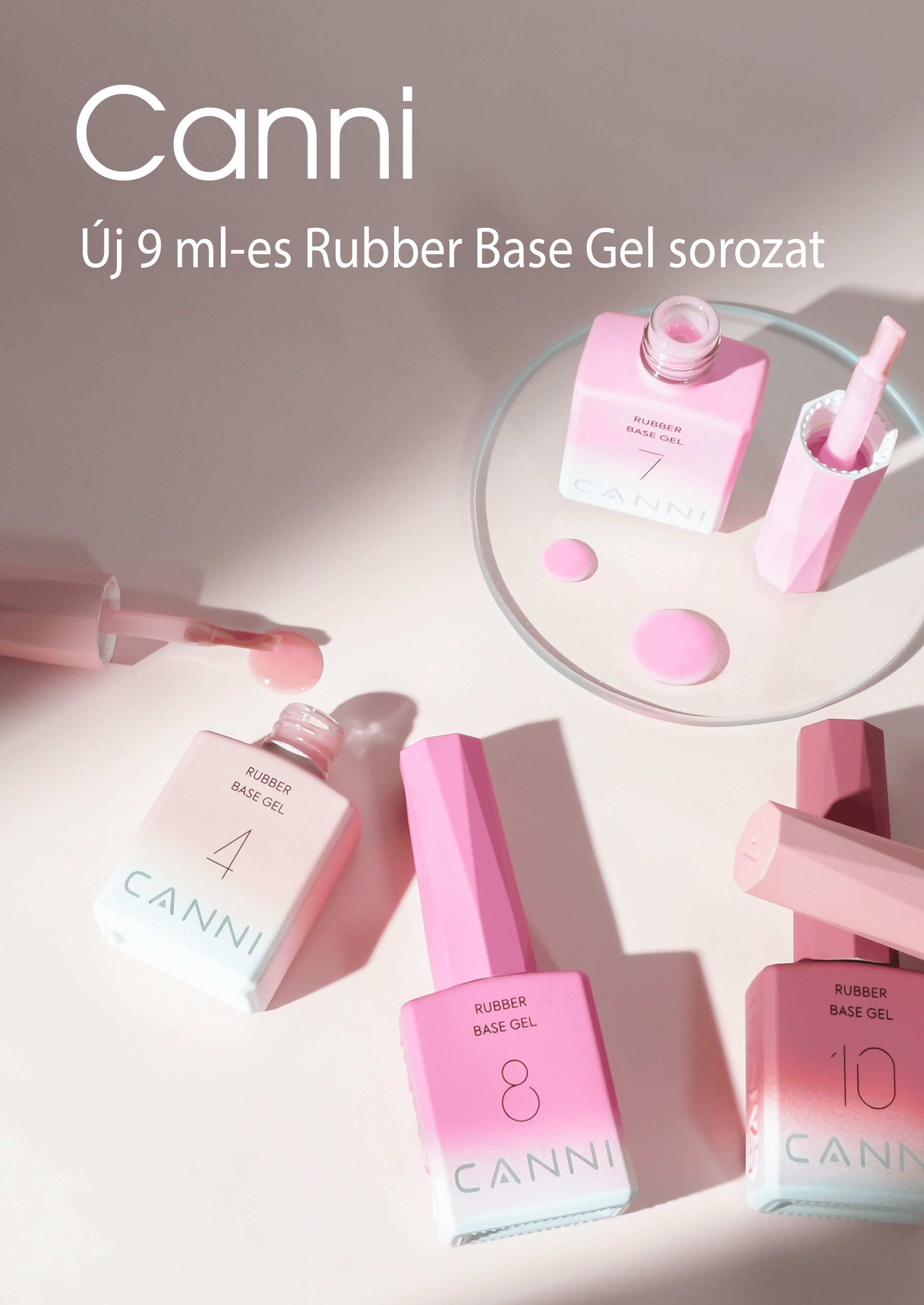 CANNI HEMA FREE Rubber Base Gel - 9 ml - X04 Natural