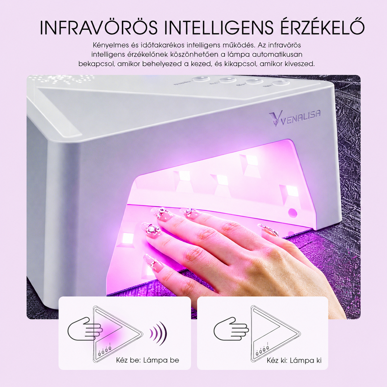 VENALISA UV/LED Mini Műkörmös Lámpa - 24 LED