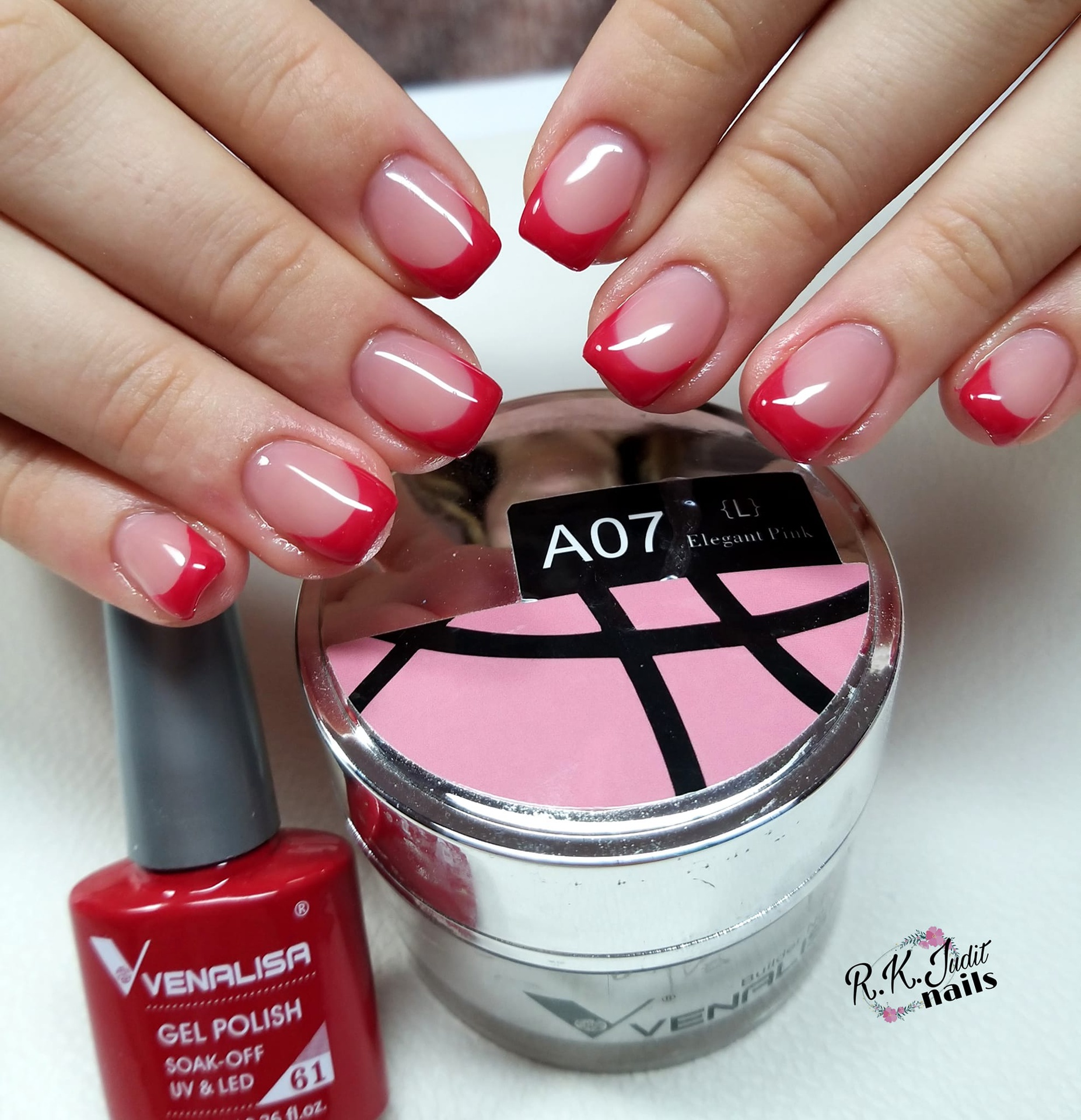 Venalisa Jelly Gel - új formula - 15 ml építőzselé - A07S Elegant Pink 6