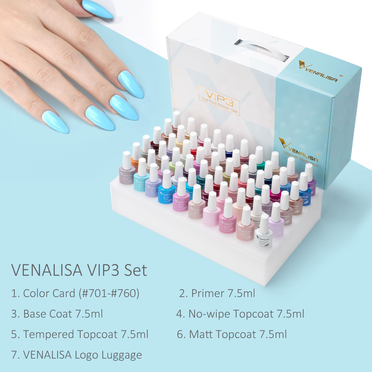 Venalisa VIP3 UV/LED Gél Lakk szett- Teljes szett - 60 db szín 2