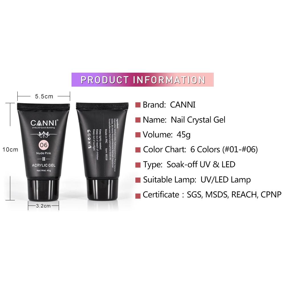 CANNI Akril Gél - HEMA FREE - 45g - No.04 Crystal Pink 6