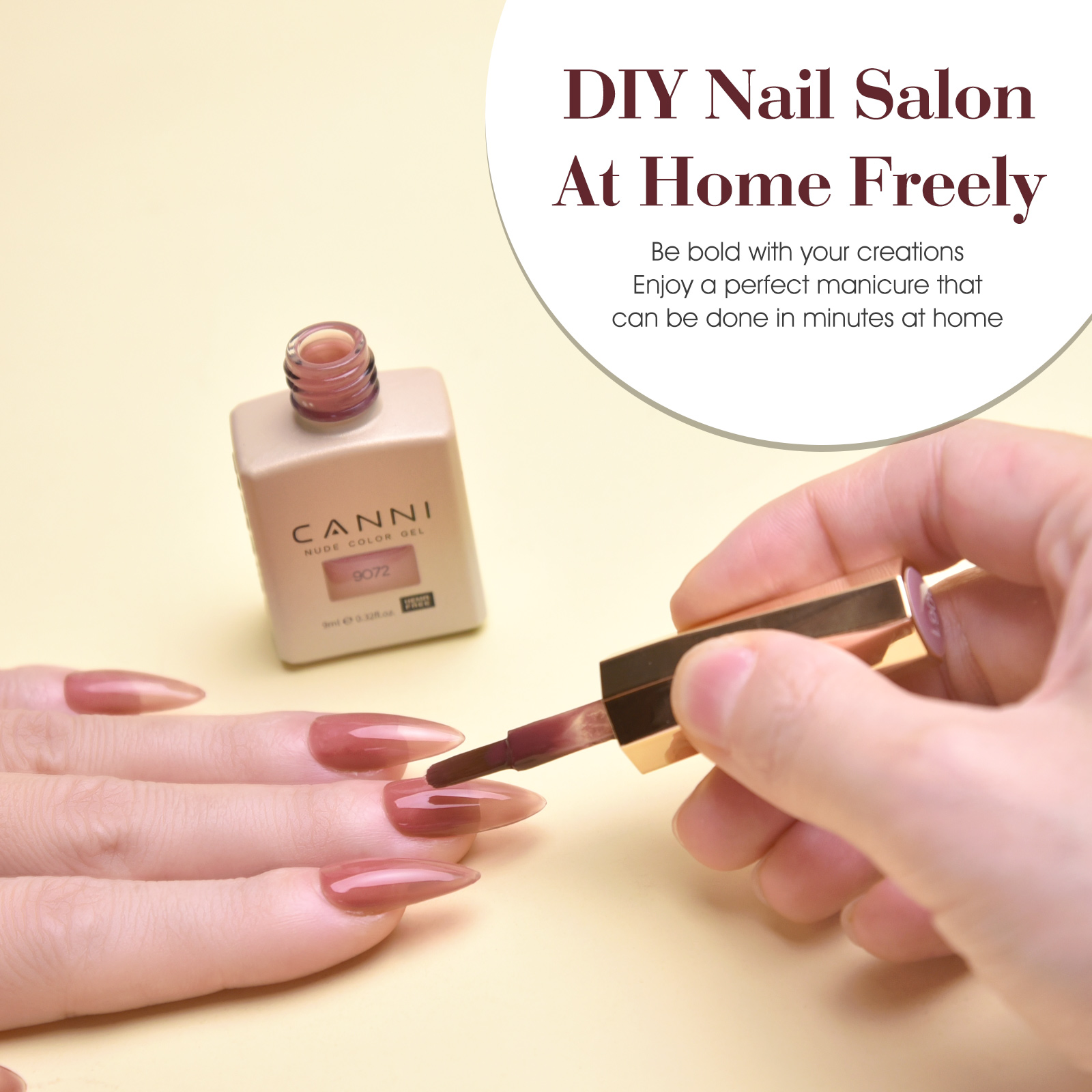 CANNI HEMA FREE UV/LED gél lakk 9ml No.9072 5