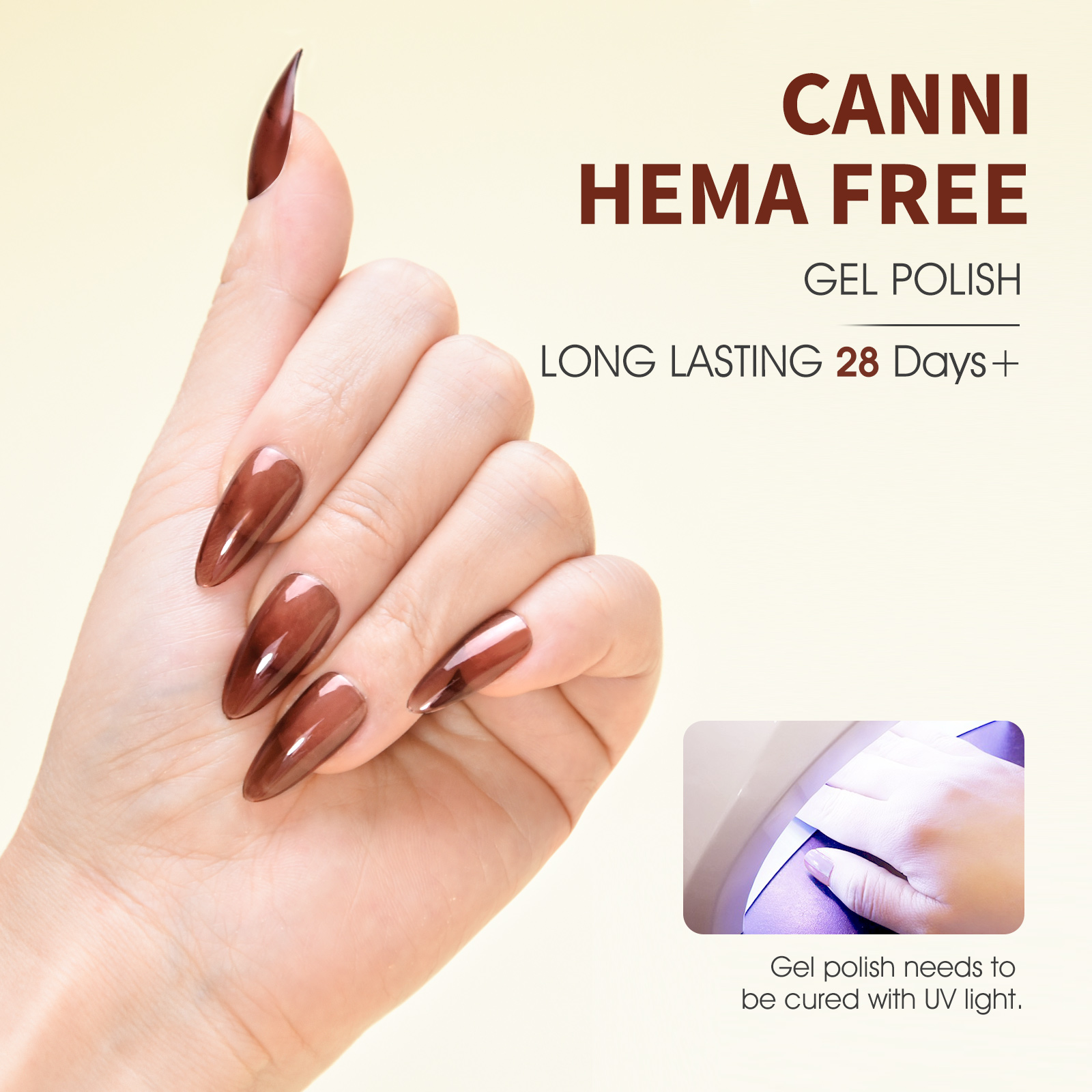 CANNI HEMA FREE UV/LED gél lakk 9ml No.9072 6