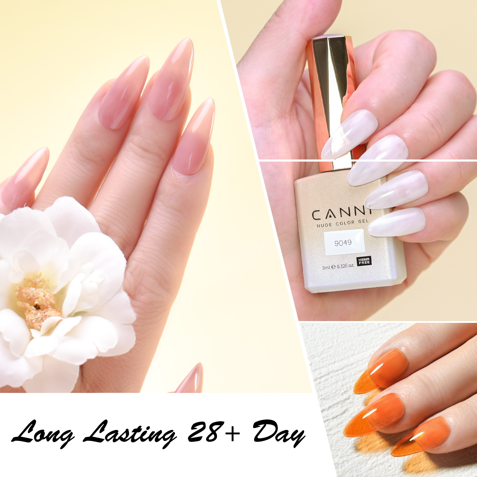 CANNI HEMA FREE UV/LED gél lakk szett (24db-os) No.CC3 Transparent series 7