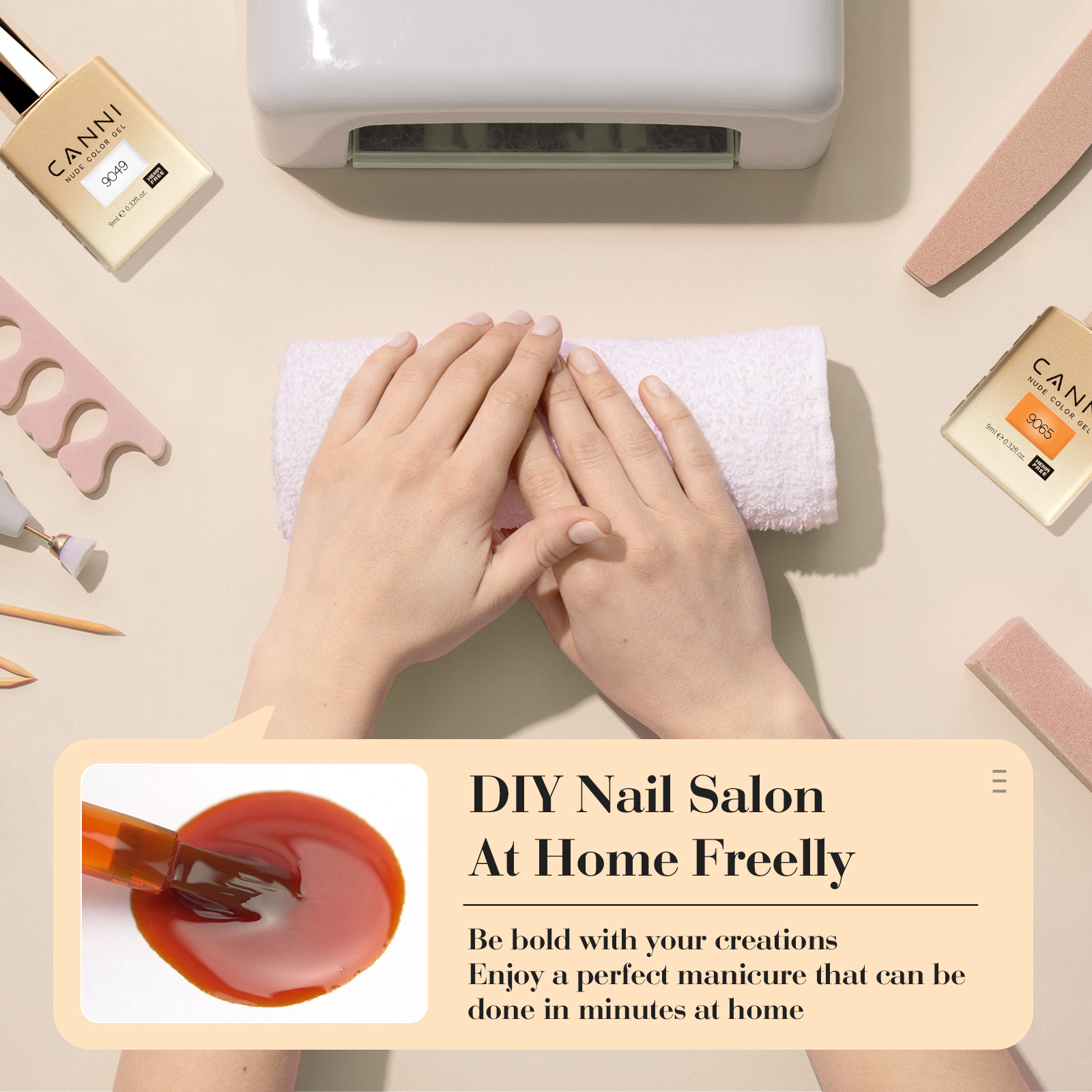 CANNI HEMA FREE UV/LED gél lakk szett (24db-os) No.CC3 Transparent series 8