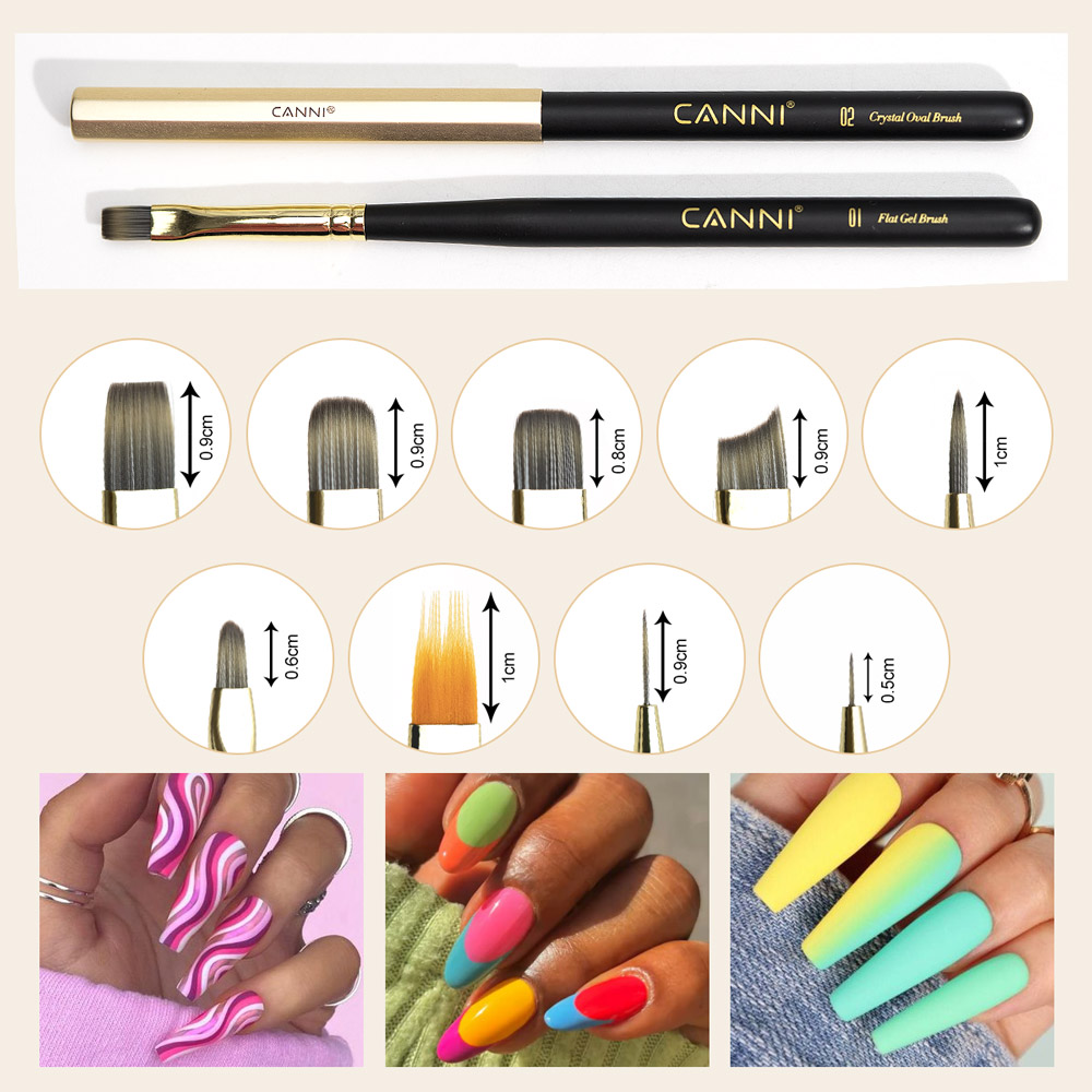 CANNI Prémium ecset No.03 - Lapos ovális ecset 8 mm 4