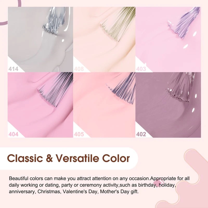 Venalisa 6 db-os UV/LED Gél lakk szett - 2207 - Pink Hema Free 2