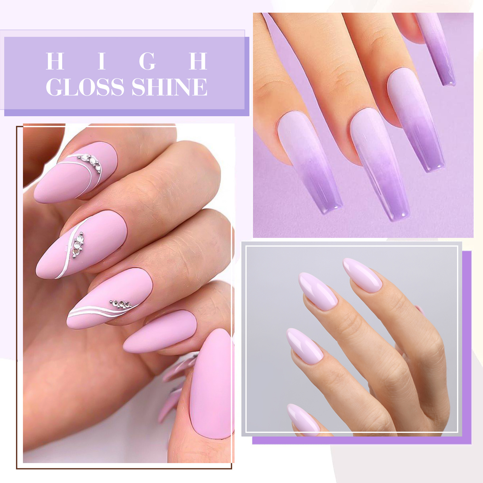 CANNI HEMA FREE UV/LED gél lakk szett 6x9ml - 2308 - Purple Haze Harmony 6