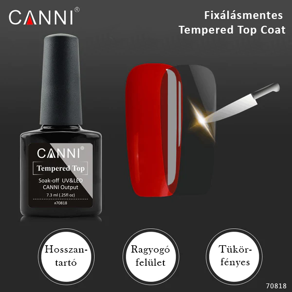 CANNI - Tempered Top gel fényzselé 7.3 ml 2