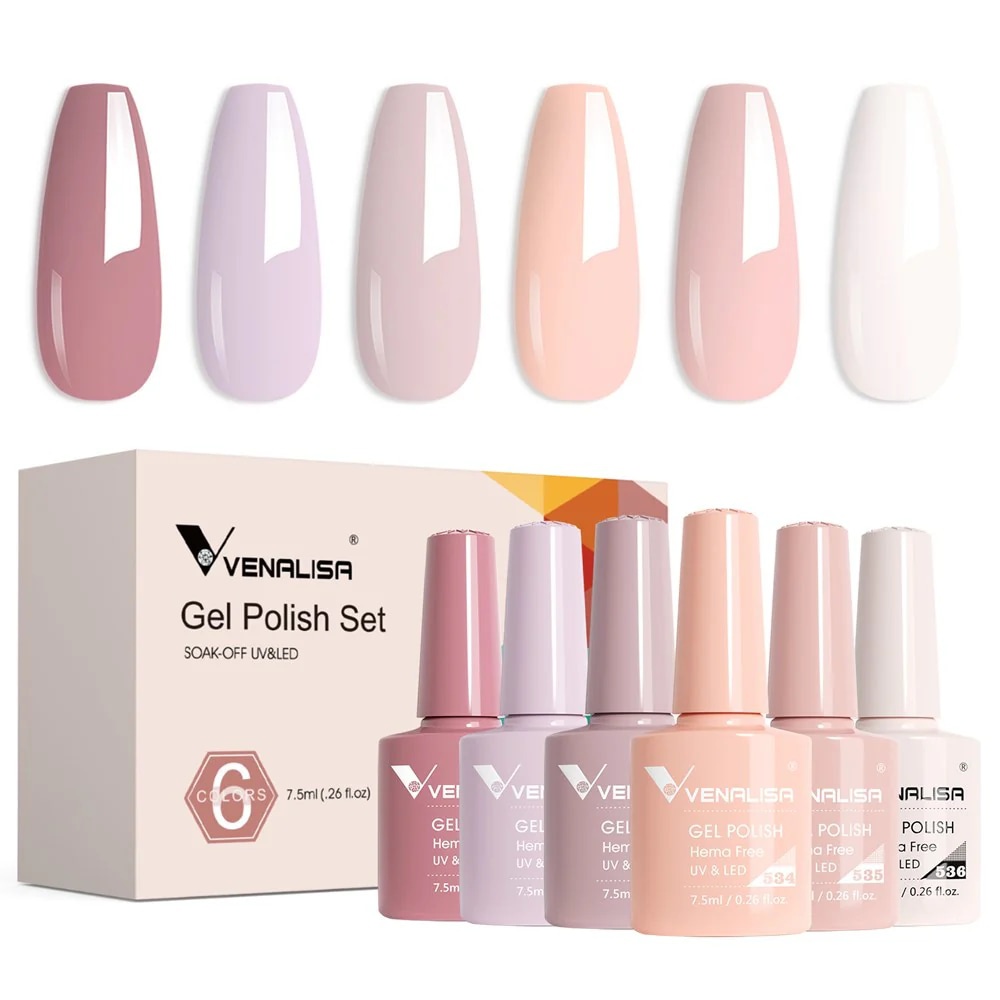 Venalisa 6 db-os UV/LED Gél lakk szett - 2224 - Blushing Petal - Hema Free 3