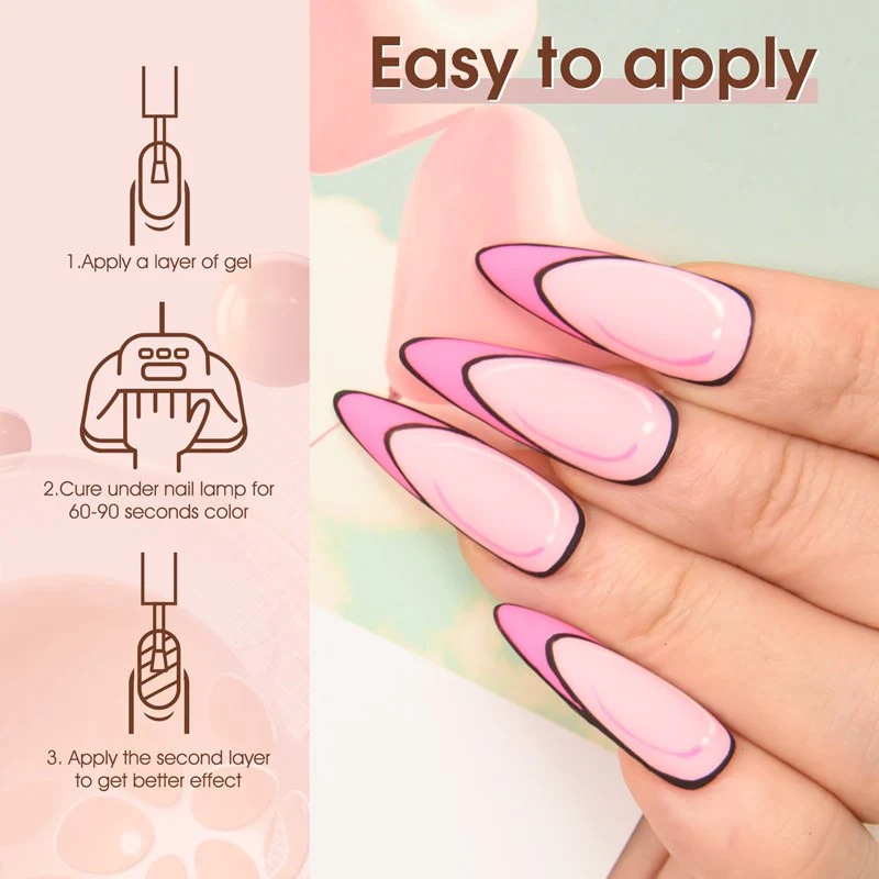 Venalisa 6 db-os UV/LED Gél lakk szett - 2207 - Pink Hema Free 6