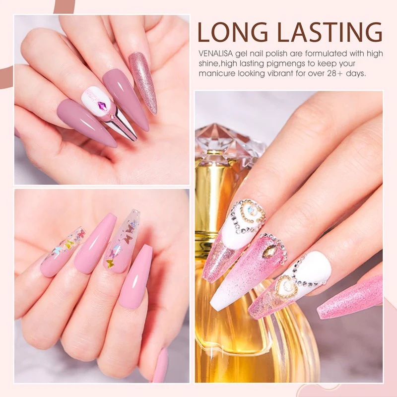 Venalisa 6 db-os UV/LED Gél lakk szett - 2207 - Pink Hema Free 7