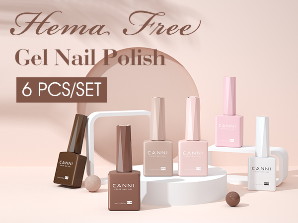 CANNI HEMA FREE UV/LED gél lakk szett 6x9ml - 2321 4