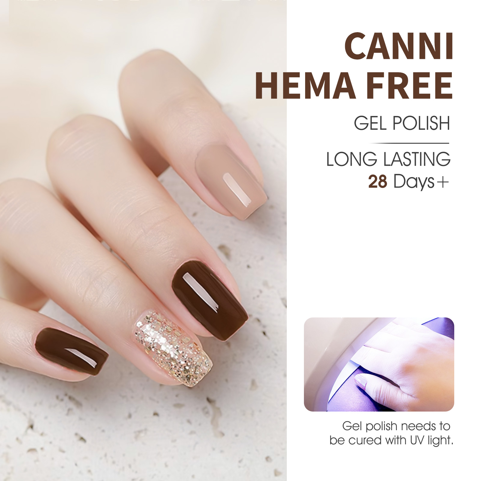 CANNI HEMA FREE UV/LED gél lakk szett 6x9ml - 2321 9