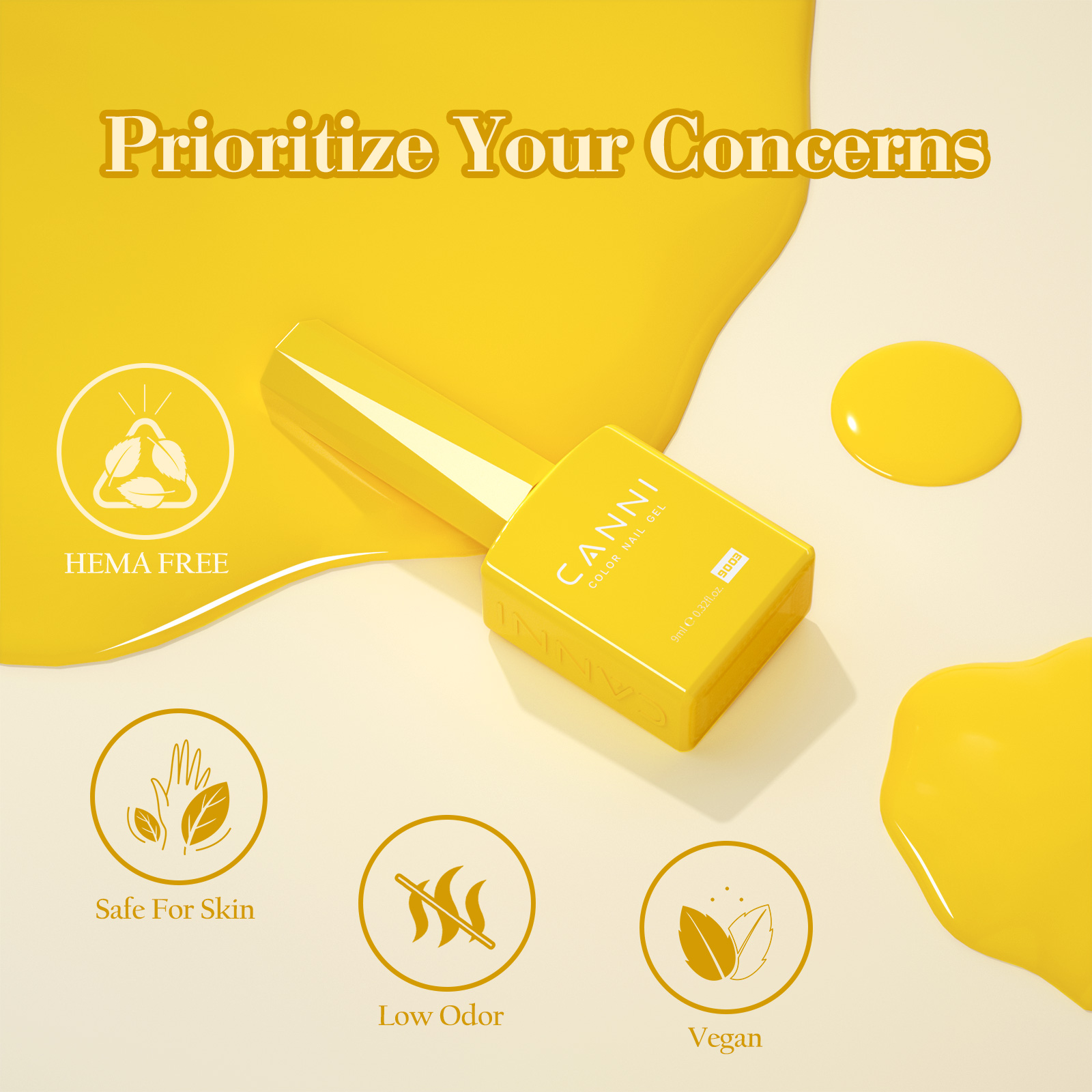 CANNI HEMA FREE UV/LED gél lakk szett 6x9ml - 2322 7