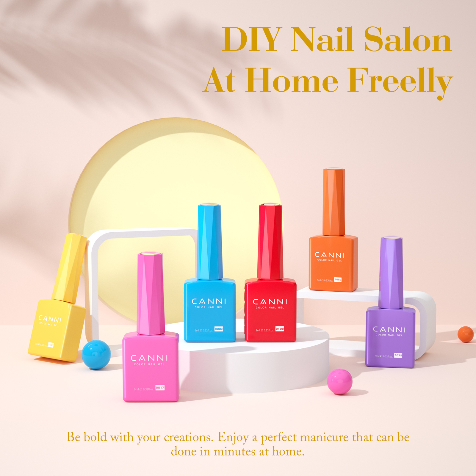 CANNI HEMA FREE UV/LED gél lakk szett 6x9ml - 2322 8