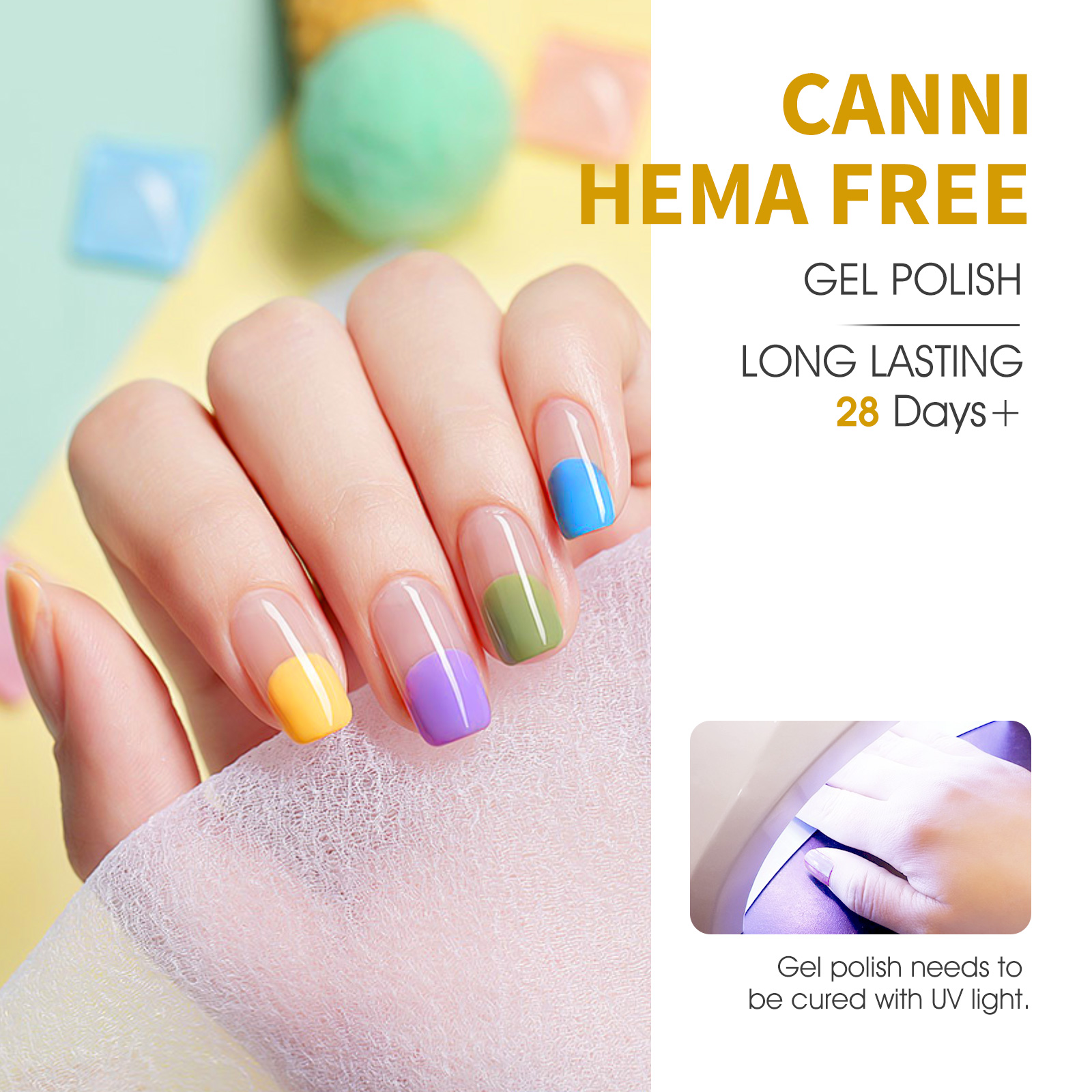 CANNI HEMA FREE UV/LED gél lakk szett 6x9ml - 2322 10
