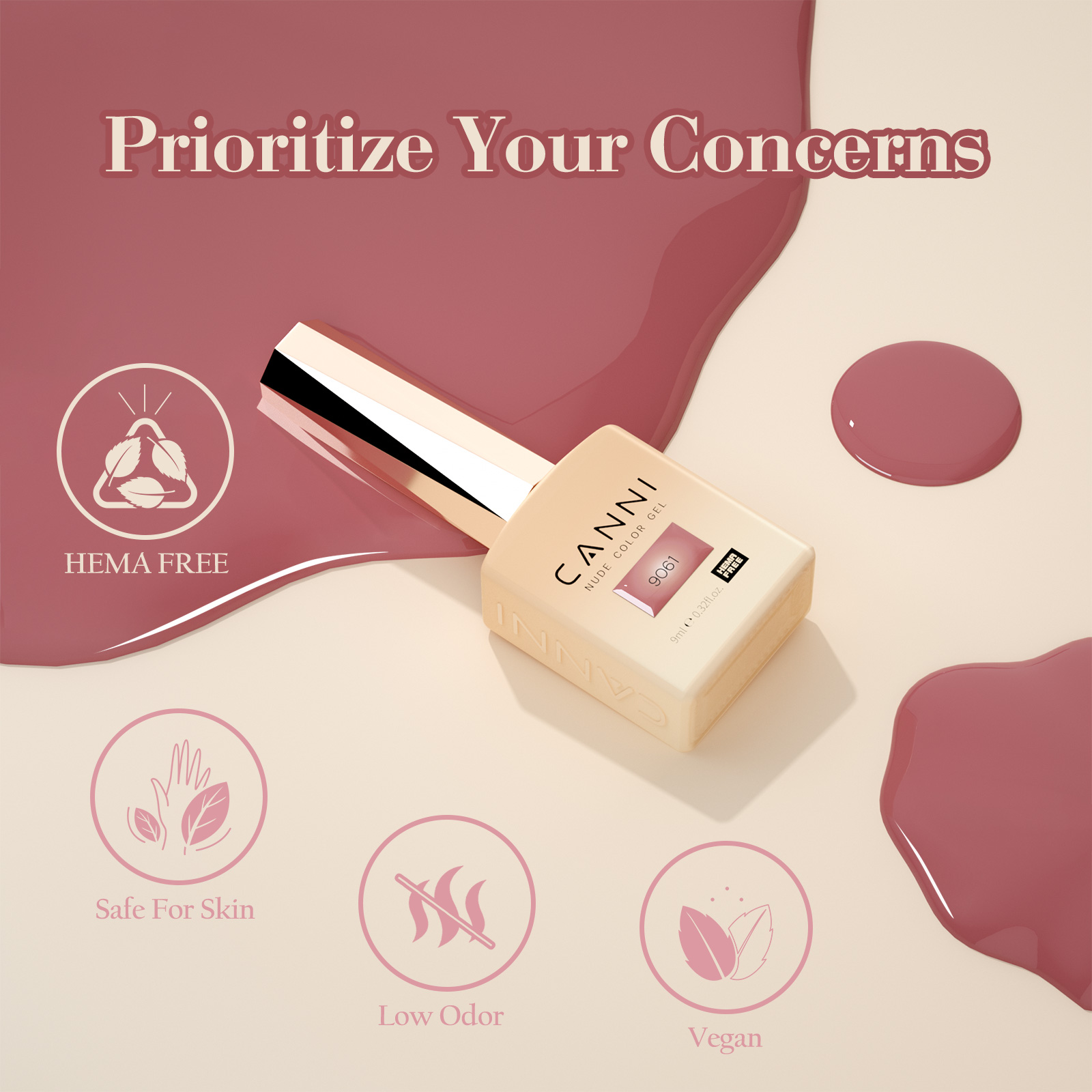 CANNI HEMA FREE UV/LED gél lakk szett 6x9ml - 2323 8