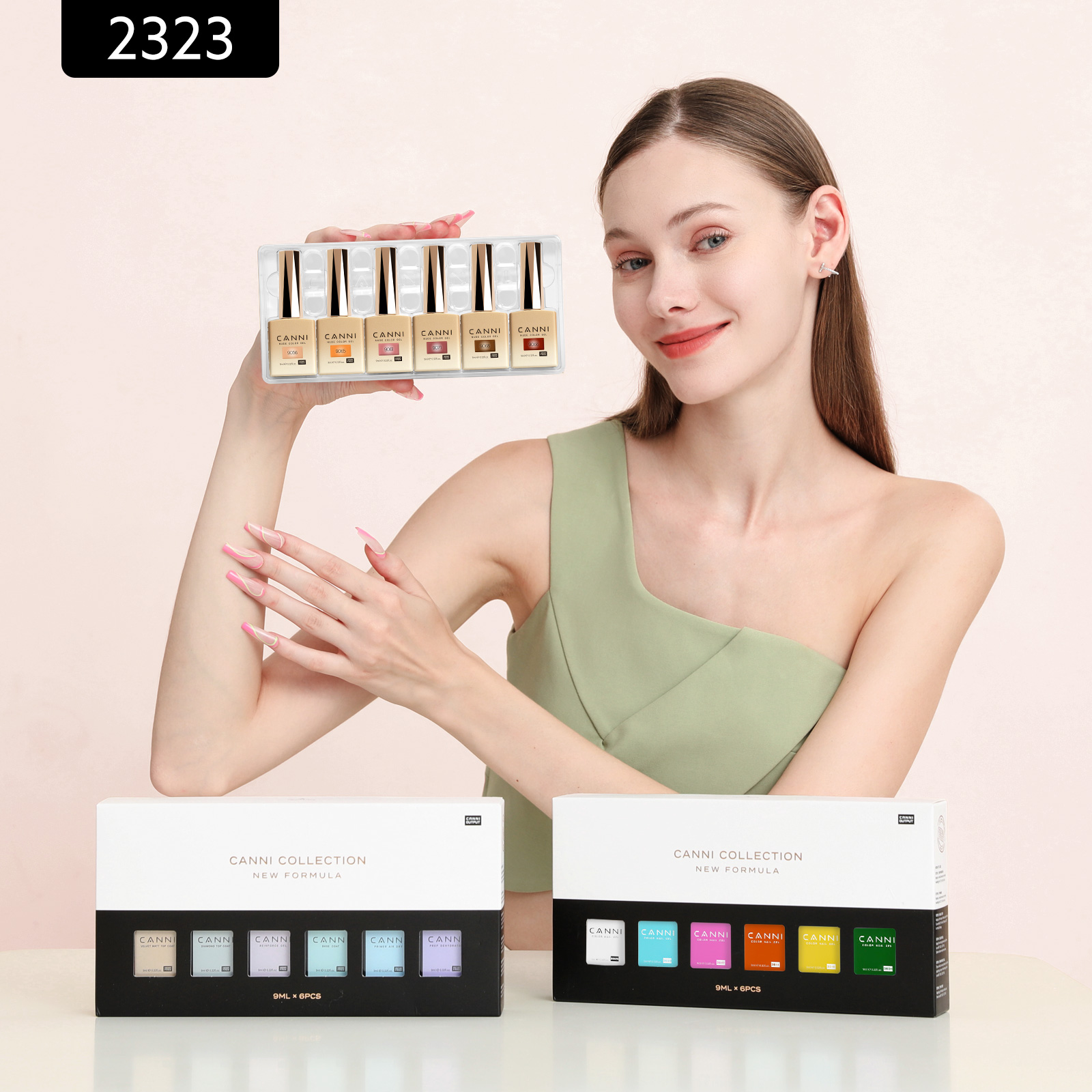 CANNI HEMA FREE UV/LED gél lakk szett 6x9ml - 2323 11