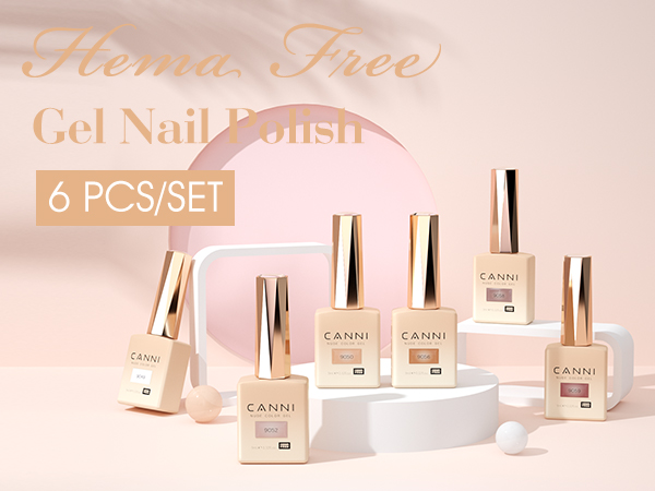 CANNI HEMA FREE UV/LED gél lakk szett 6x9ml - 2324 5