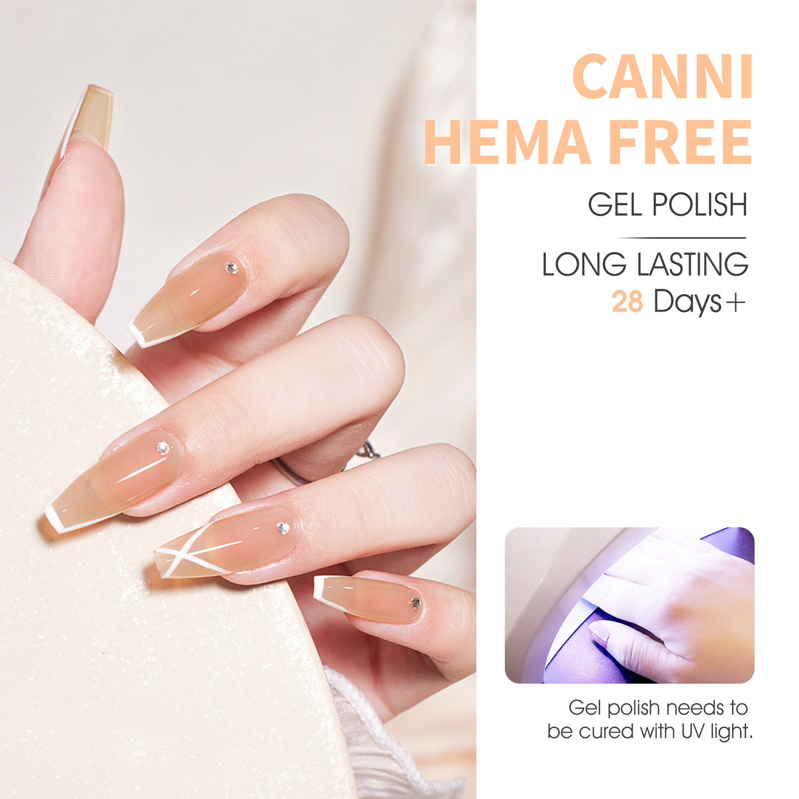 CANNI HEMA FREE UV/LED gél lakk szett 6x9ml - 2324 10