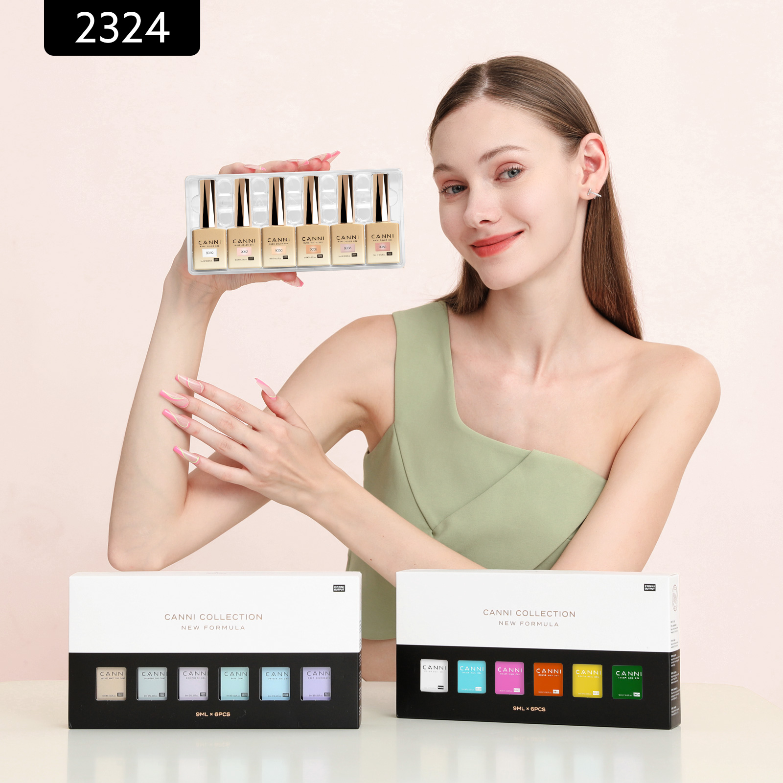 CANNI HEMA FREE UV/LED gél lakk szett 6x9ml - 2324 12