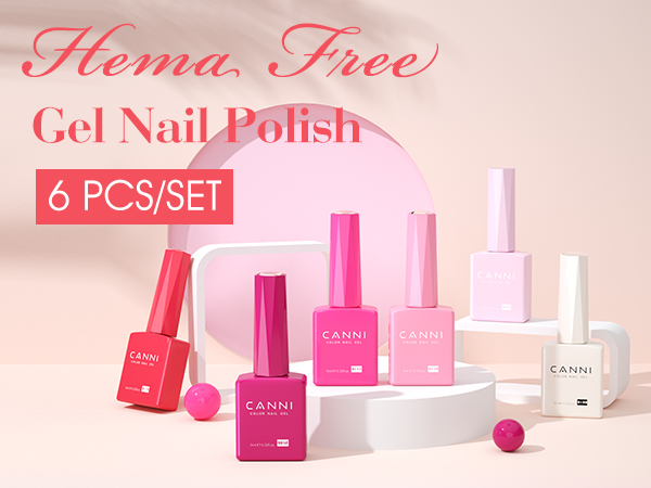 CANNI HEMA FREE UV/LED gél lakk szett 6x9ml - 2325 5
