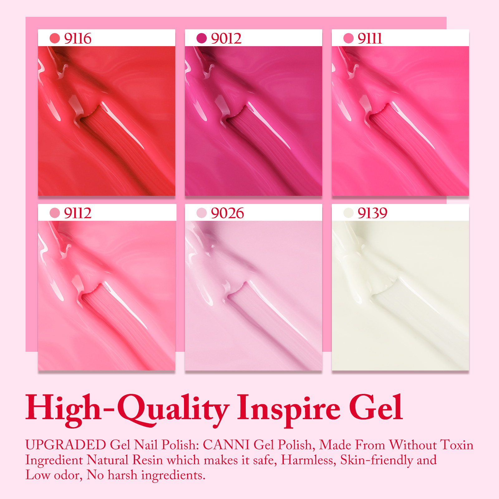 CANNI HEMA FREE UV/LED gél lakk szett 6x9ml - 2325 12