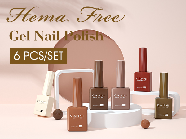 CANNI HEMA FREE UV/LED gél lakk szett 6x9ml - 2326 4