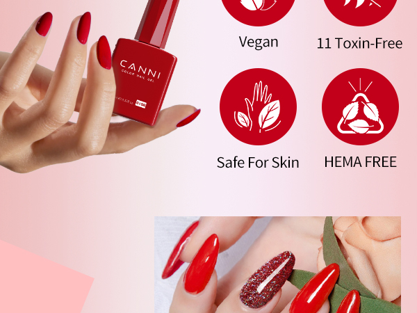 CANNI HEMA FREE UV/LED gél lakk szett 6x9ml - 2327 5