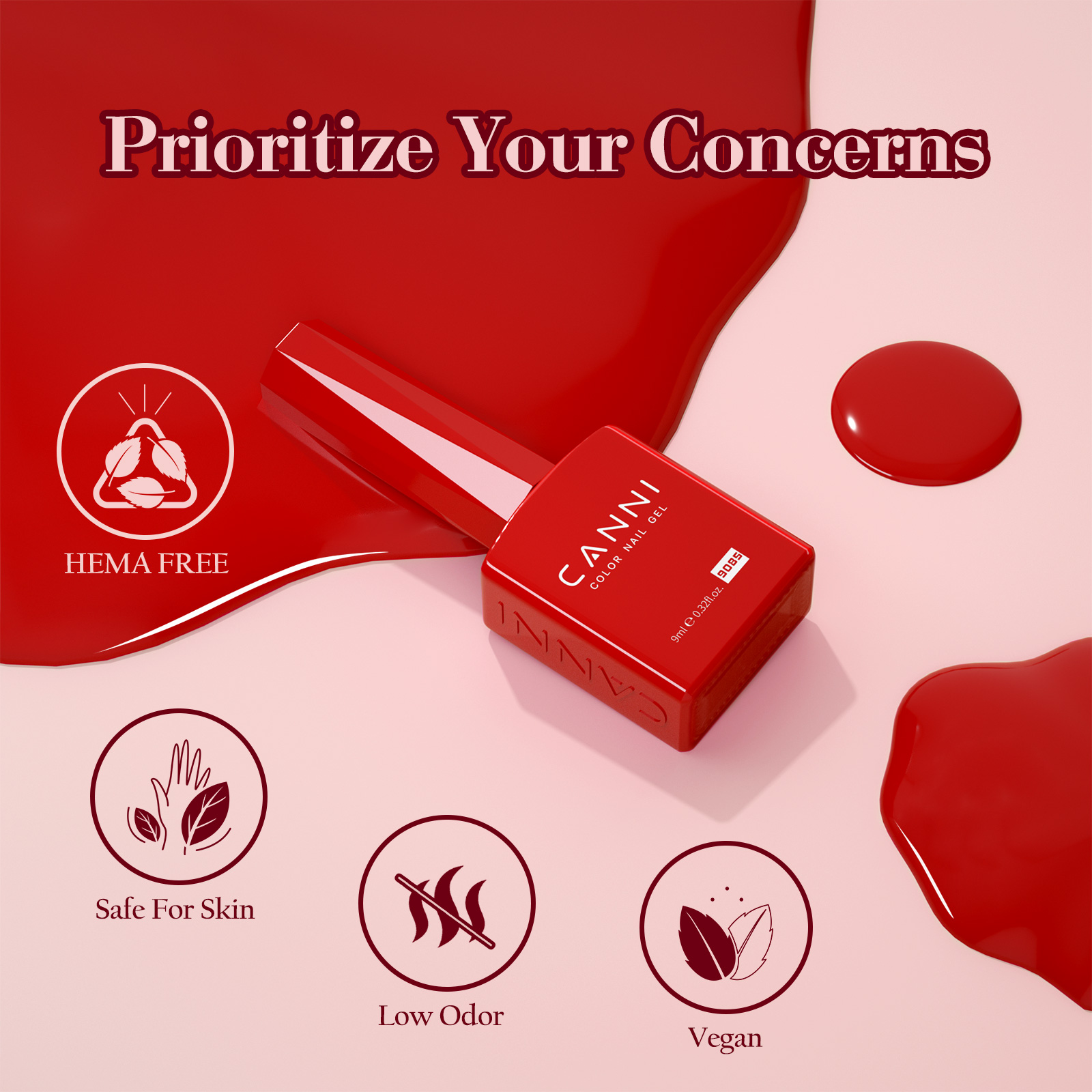 CANNI HEMA FREE UV/LED gél lakk szett 6x9ml - 2327 7